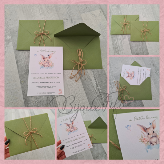 Convite envelope "Pretty Bunny"