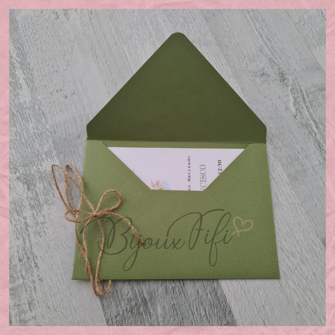 Convite envelope "Pretty Bunny"