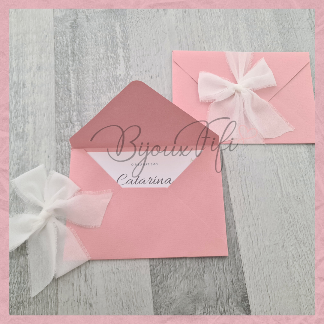 Convite Envelope "WildFlowers Rose"