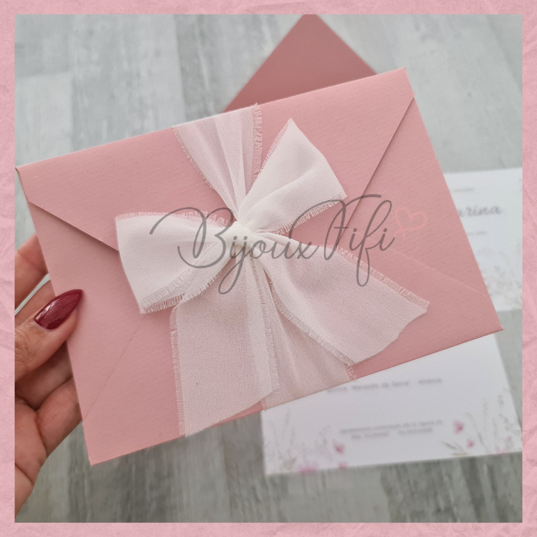 Convite Envelope "WildFlowers Rose"