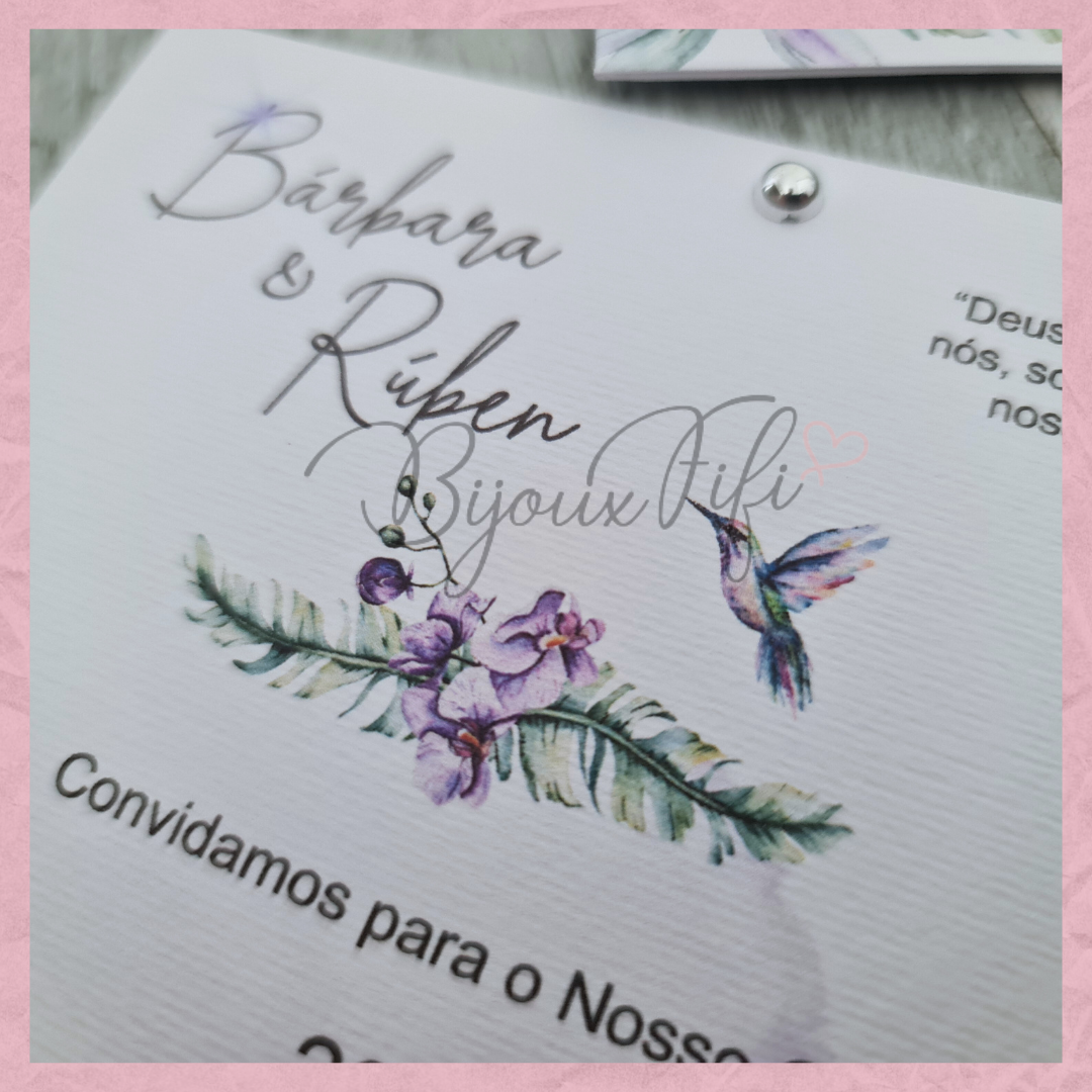 Convite Bolsa Wedding "Colibri"