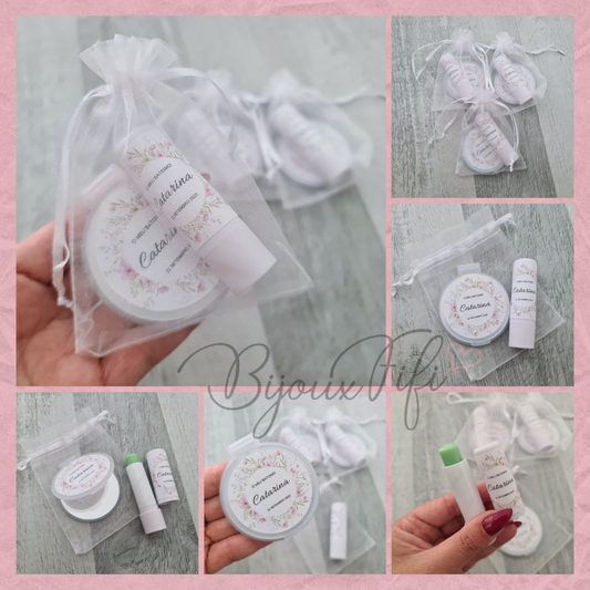 Kit Espelho de bolso+batom "WildFlowers Rose"