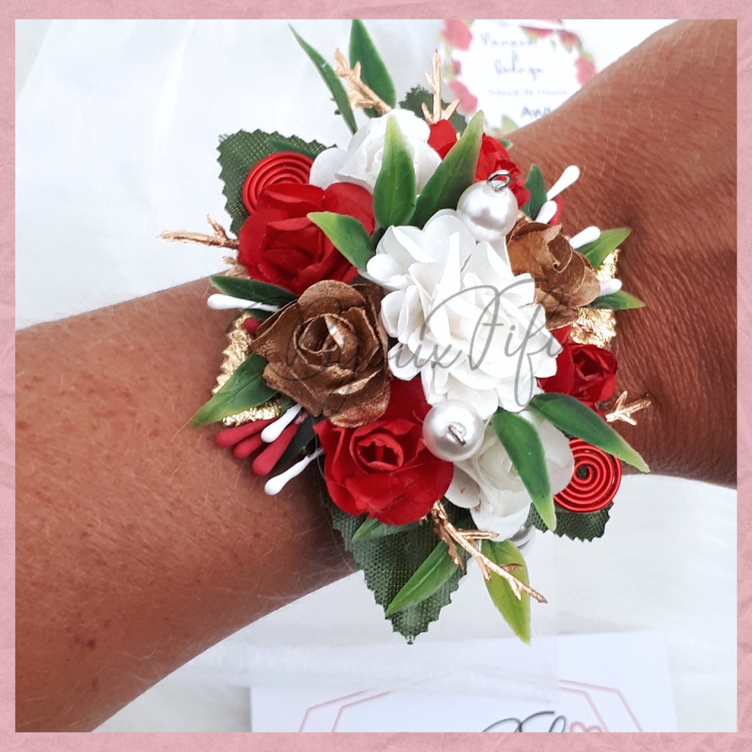 Pulseira floral "Red"