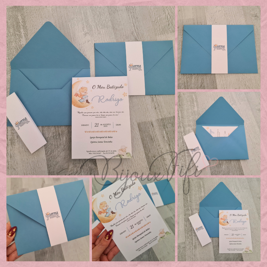 Convite Envelope "Little Prince/Princess" (+cores) - Bijoux Fifi