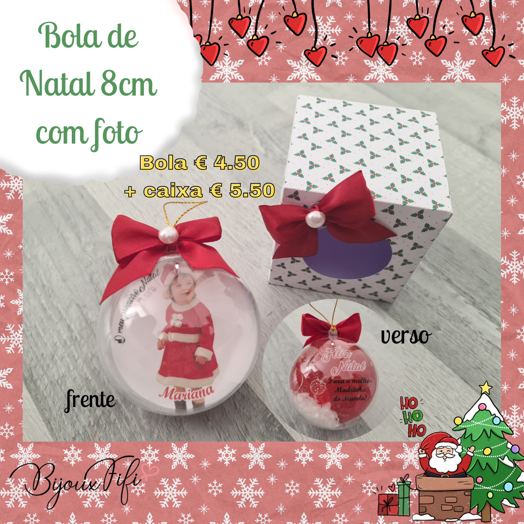 Bola de Natal - Personalizável para toda a Família - Bijoux Fifi