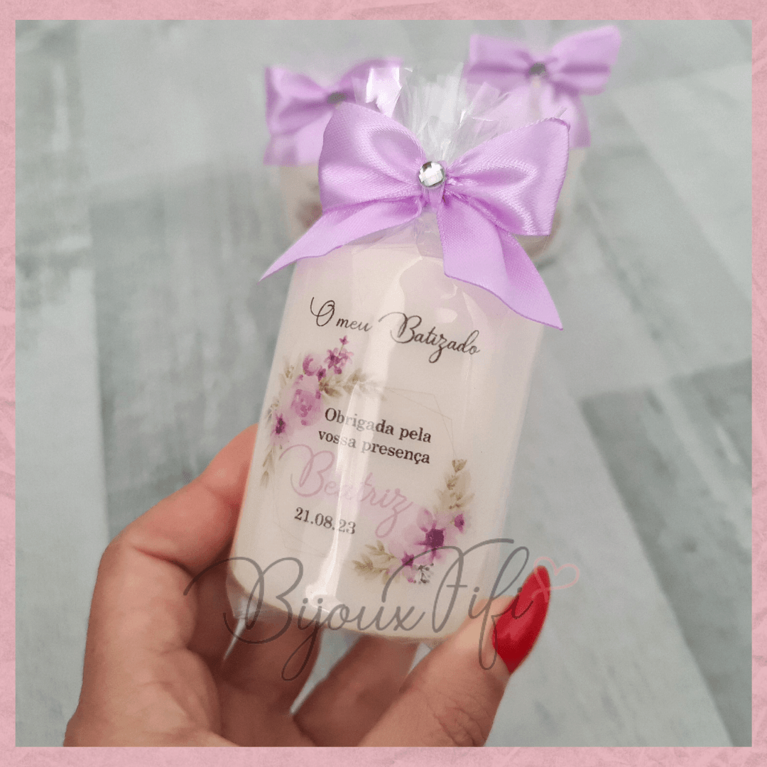 Vela com impressão decorada "Lilac Garden" (+cores) - Bijoux Fifi