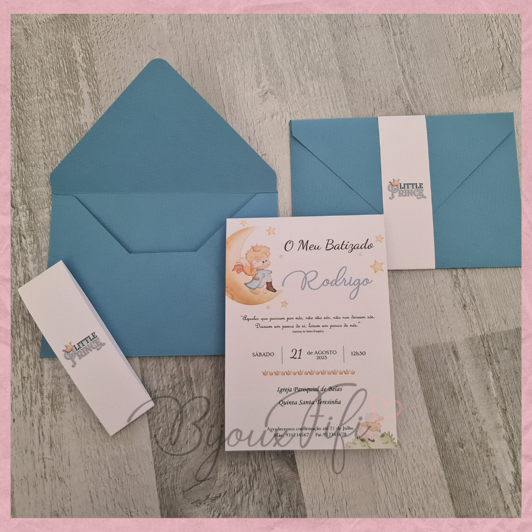 Convite Envelope "Little Prince/Princess" (+cores) - Bijoux Fifi