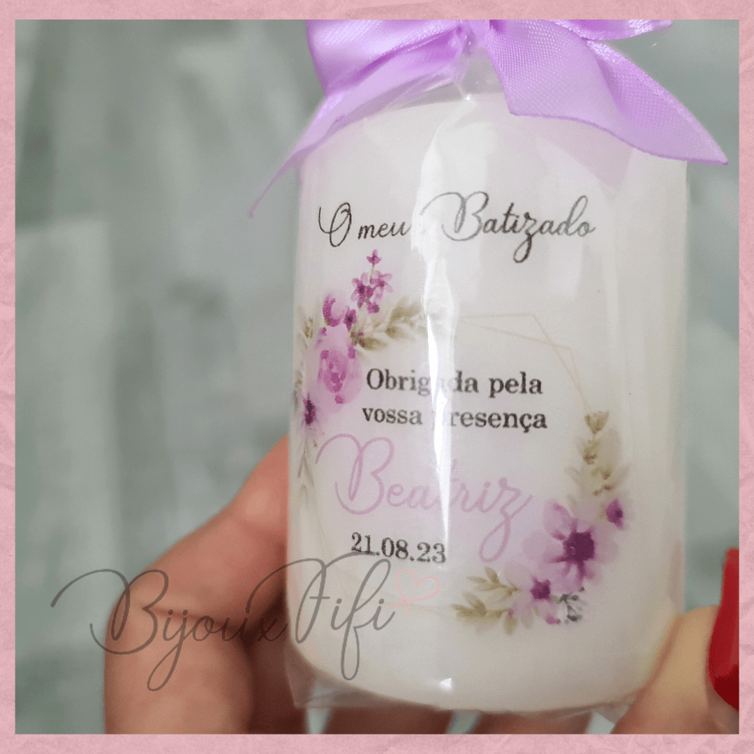 Vela com impressão decorada "Lilac Garden" (+cores) - Bijoux Fifi