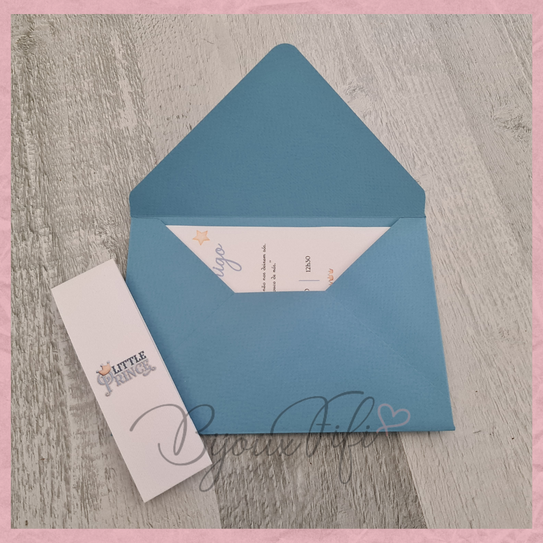 Convite Envelope "Little Prince/Princess" (+cores) - Bijoux Fifi