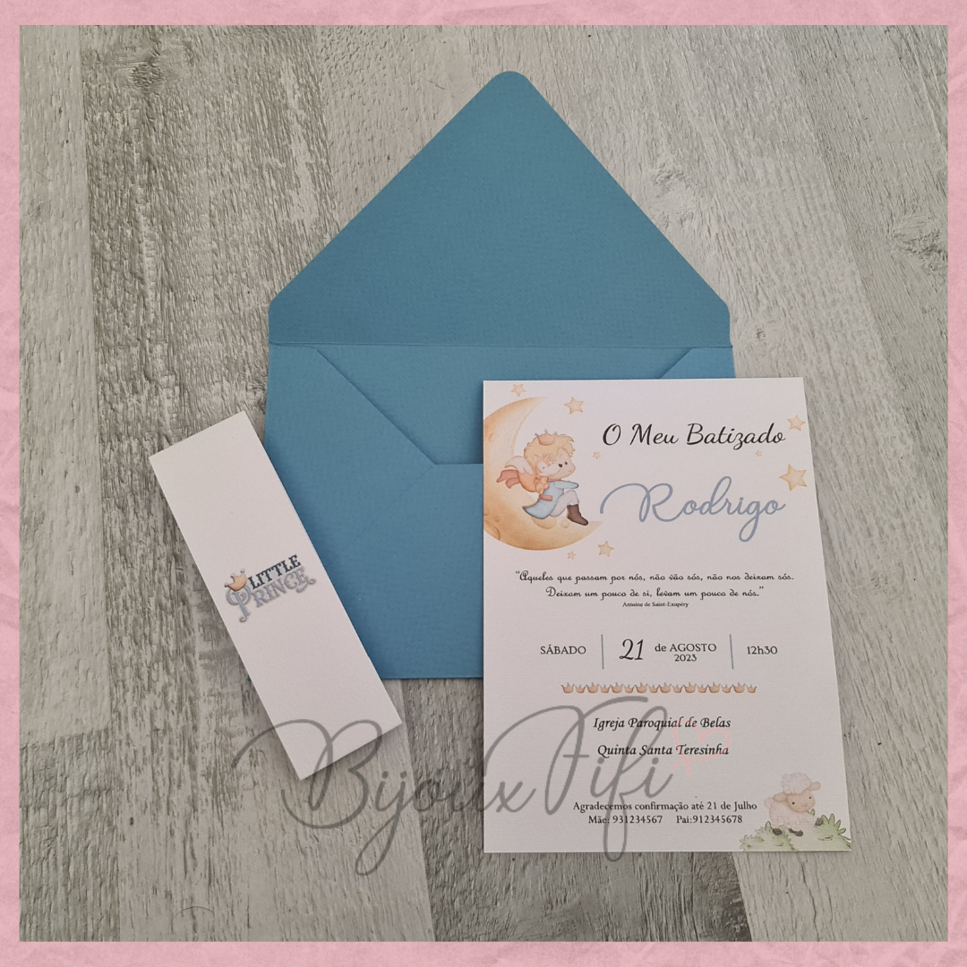 Convite Envelope "Little Prince/Princess" (+cores) - Bijoux Fifi