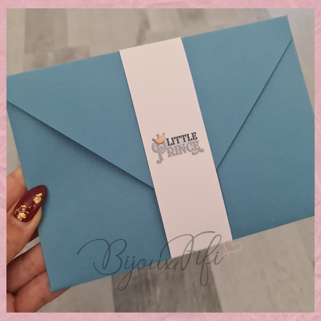 Convite Envelope "Little Prince/Princess" (+cores) - Bijoux Fifi