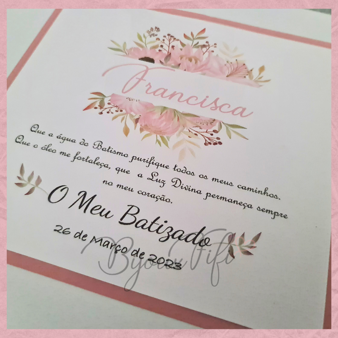 Livro de Honra A4 "Pink Garden" (+cores)