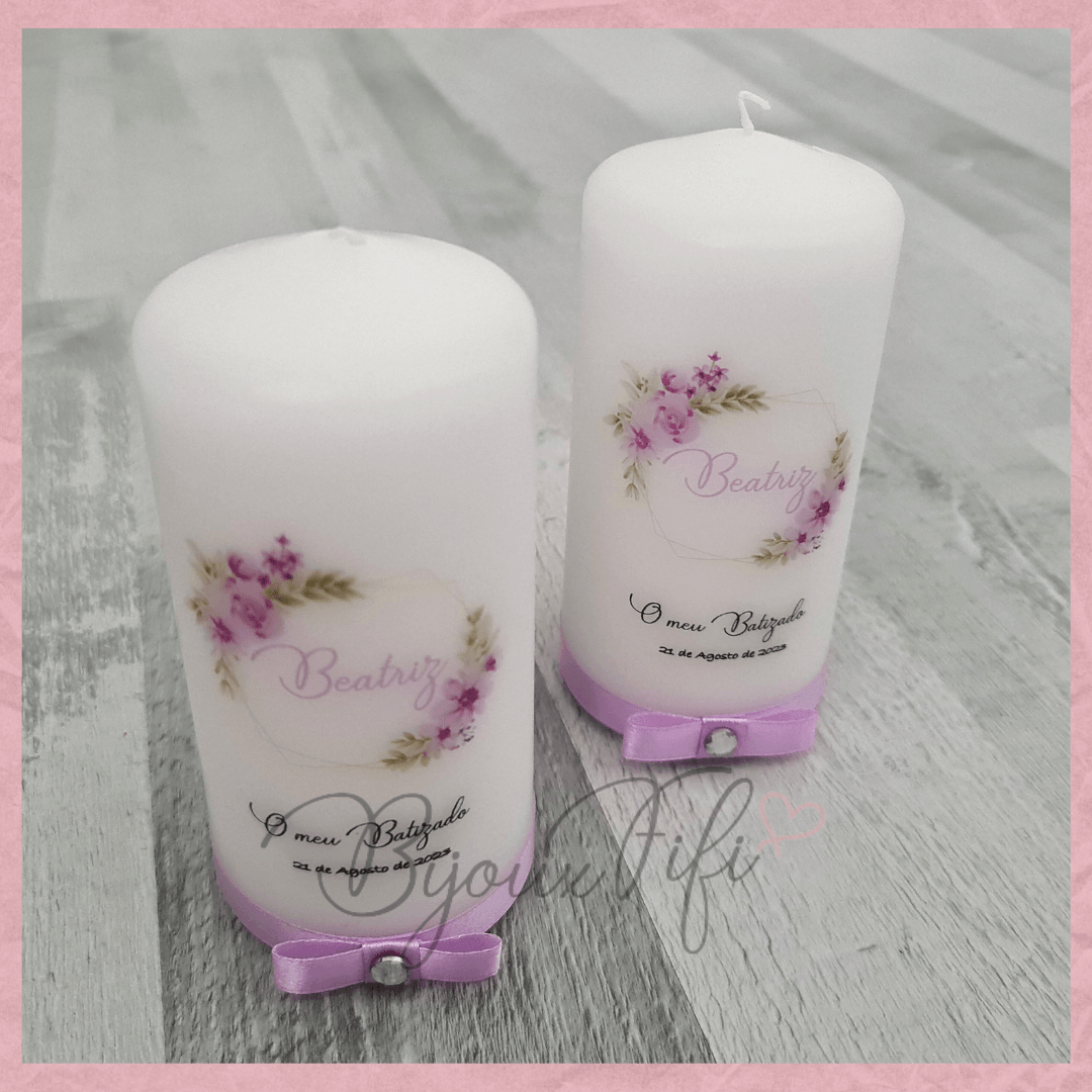 Vela com impressão/dedicatória "Lilac Garden" (+cores) - Bijoux Fifi