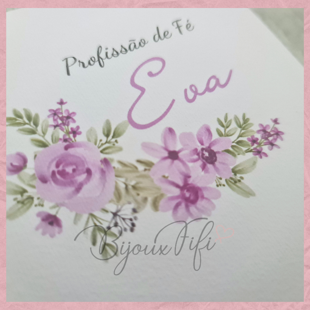 Convite dobrado "Lilac Garden"