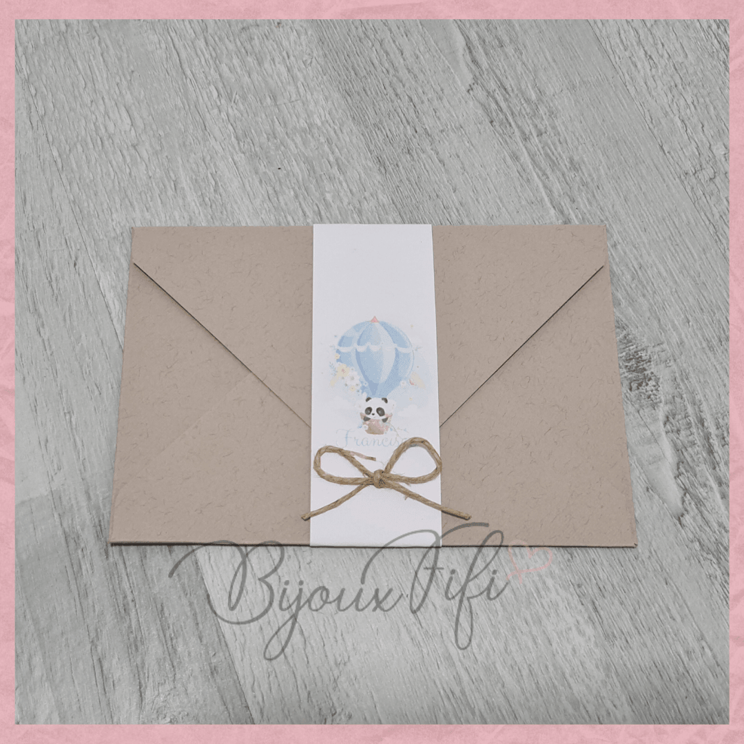 Convite com Envelope "Ballon Colletion" (+cores) - Bijoux Fifi