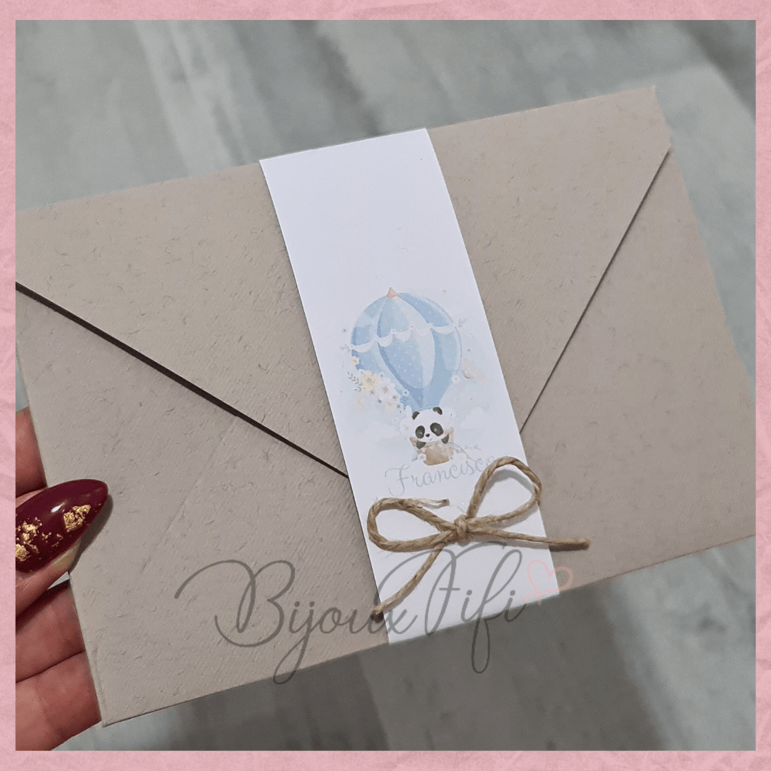 Convite com Envelope "Ballon Colletion" (+cores) - Bijoux Fifi