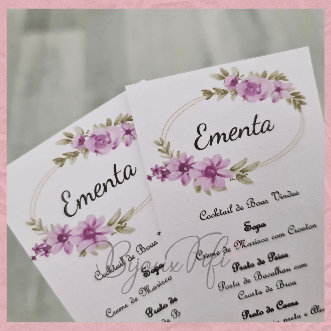 Ementa Floral "Lilac Garden" (+cores) - Bijoux Fifi