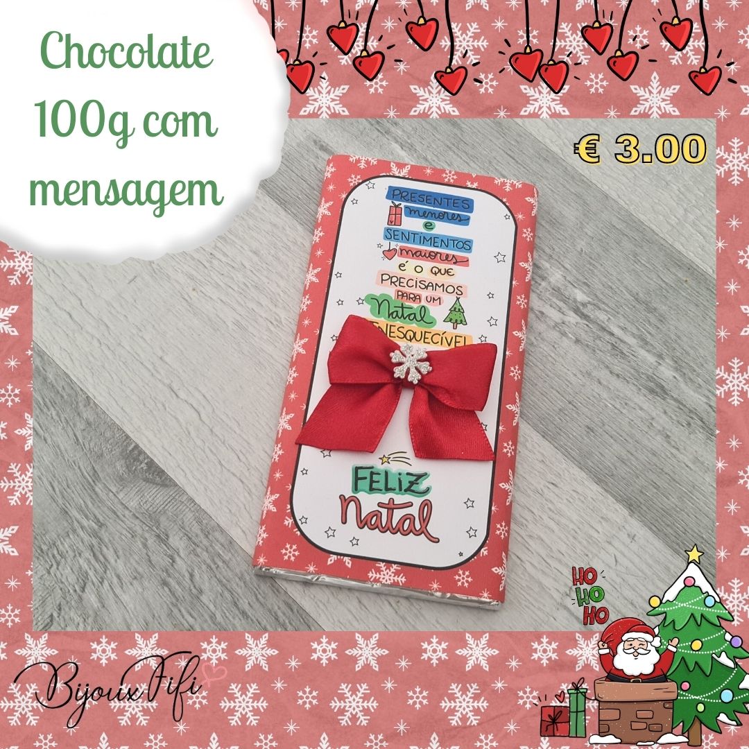 Chocolate 100g com mensagem - Bijoux Fifi