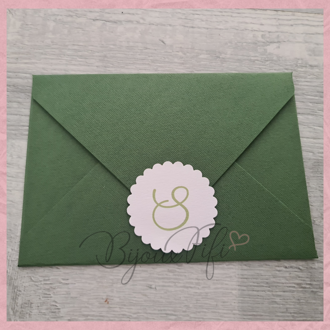 Convite com Envelope "Religioso" Verde