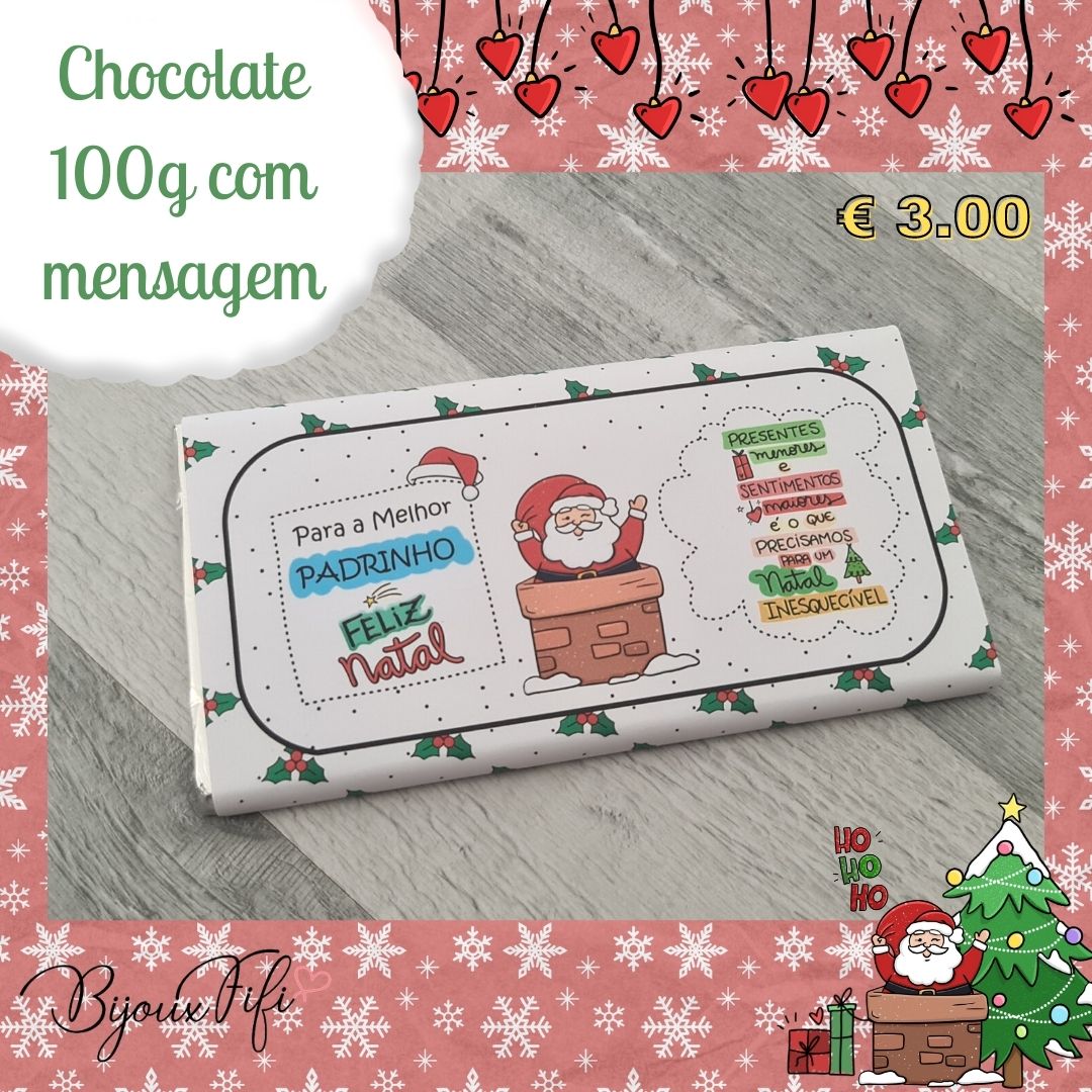 Chocolate 100g "Padrinho/Madrinha" - Bijoux Fifi