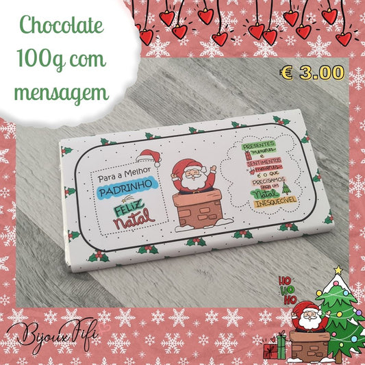 Chocolate 100g "Padrinho/Madrinha" - Bijoux Fifi