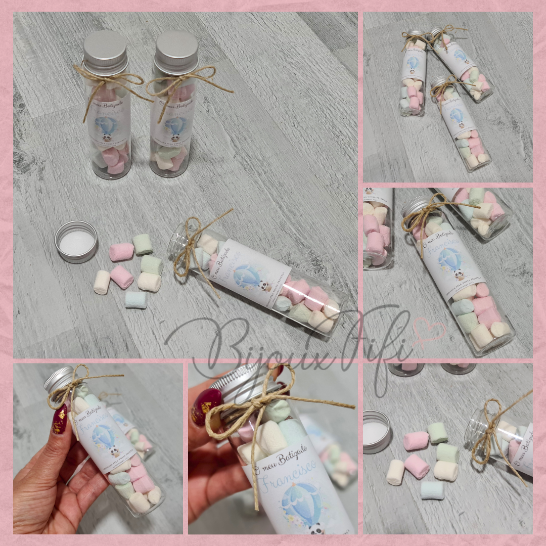 Tubo com Marshmallow "Ballon Colletion" (+cores) - Bijoux Fifi