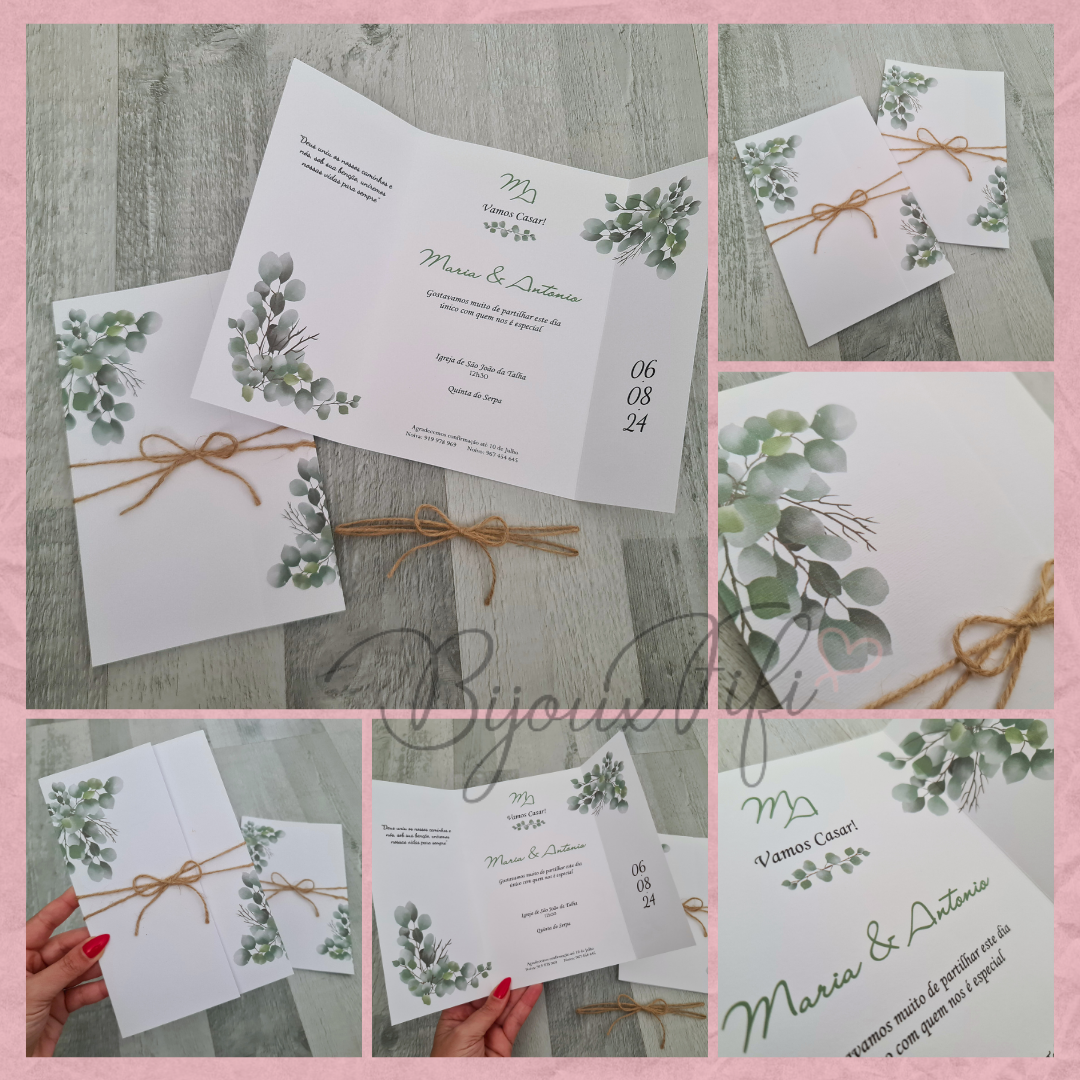 Convite Wedding "Eucalyptus"