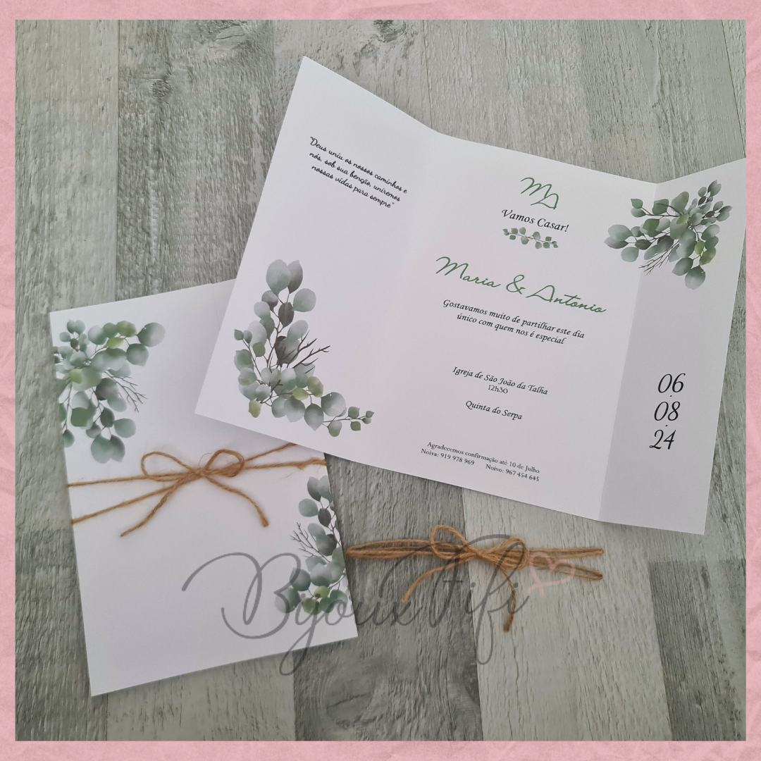 Convite Wedding "Eucalyptus"