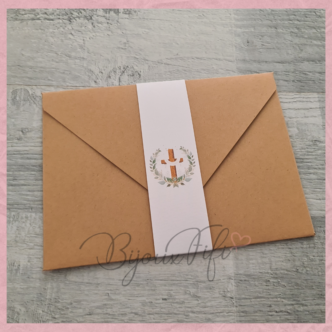 Convite com Envelope "Religioso" Nude