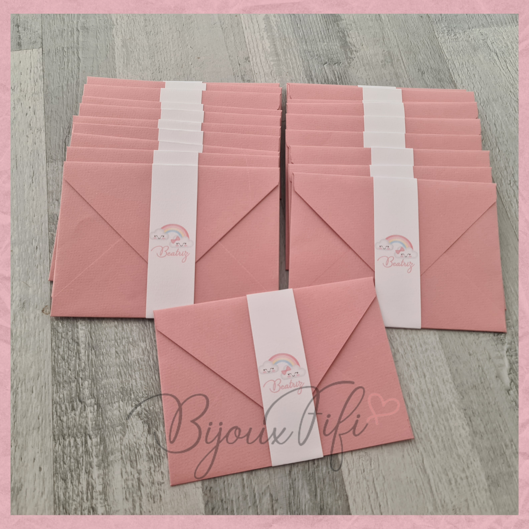 Convite Envelope "Arco-Íris" (+ cores) - Bijoux Fifi