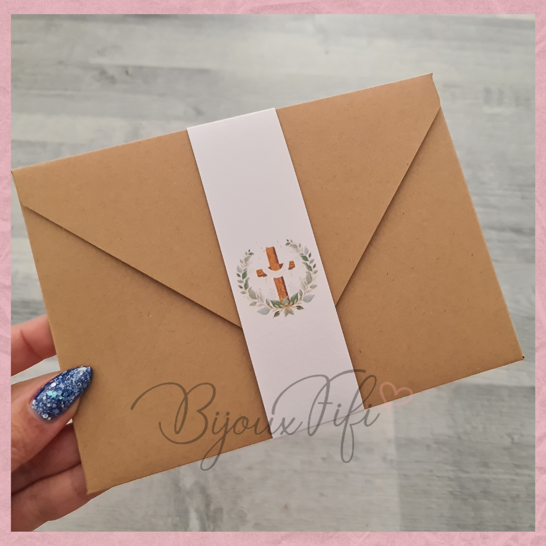 Convite com Envelope "Religioso" Nude