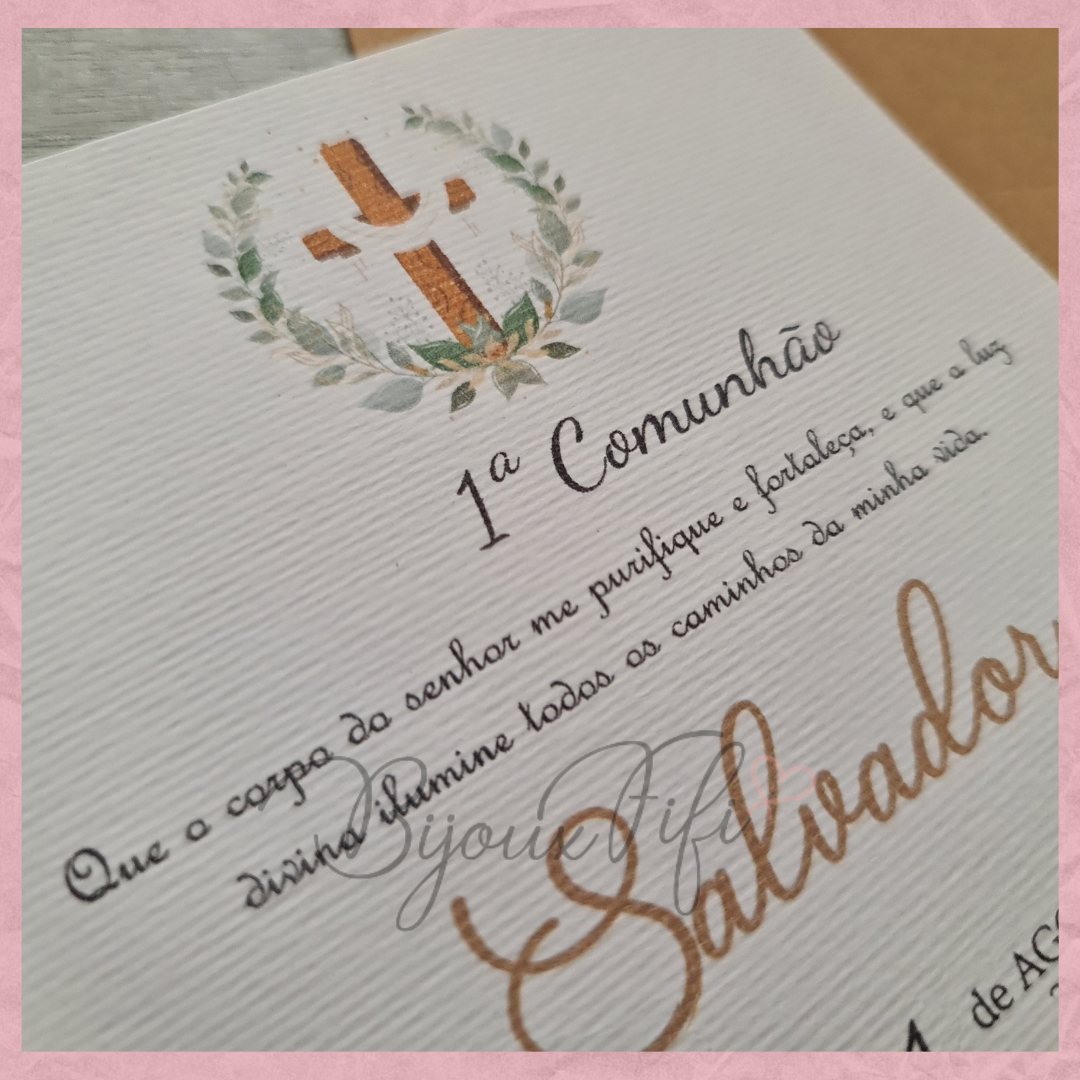 Convite com Envelope "Religioso" Nude