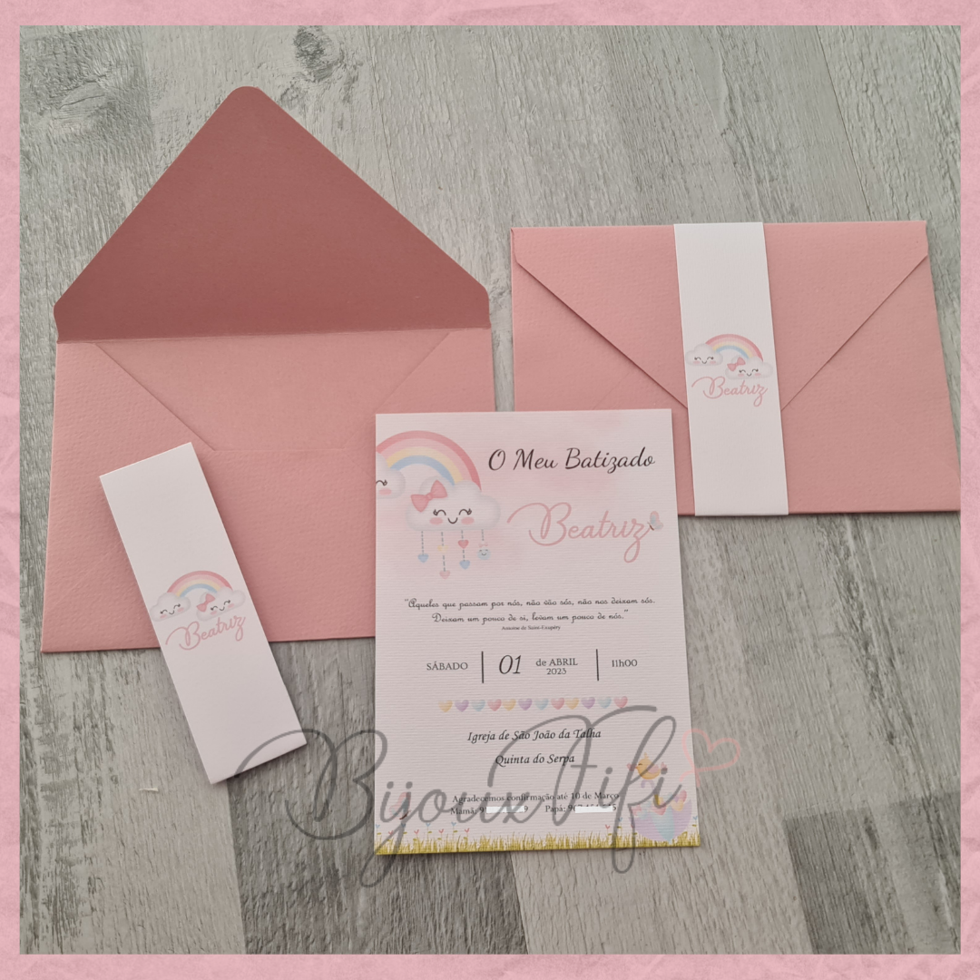 Convite Envelope "Arco-Íris" (+ cores) - Bijoux Fifi