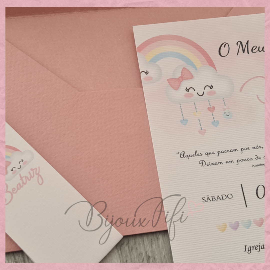 Convite Envelope "Arco-Íris" (+ cores) - Bijoux Fifi