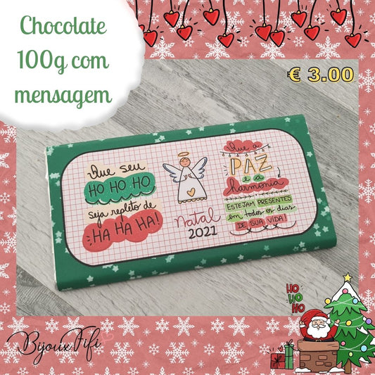 Chocolate 100g com mensagem - Bijoux Fifi