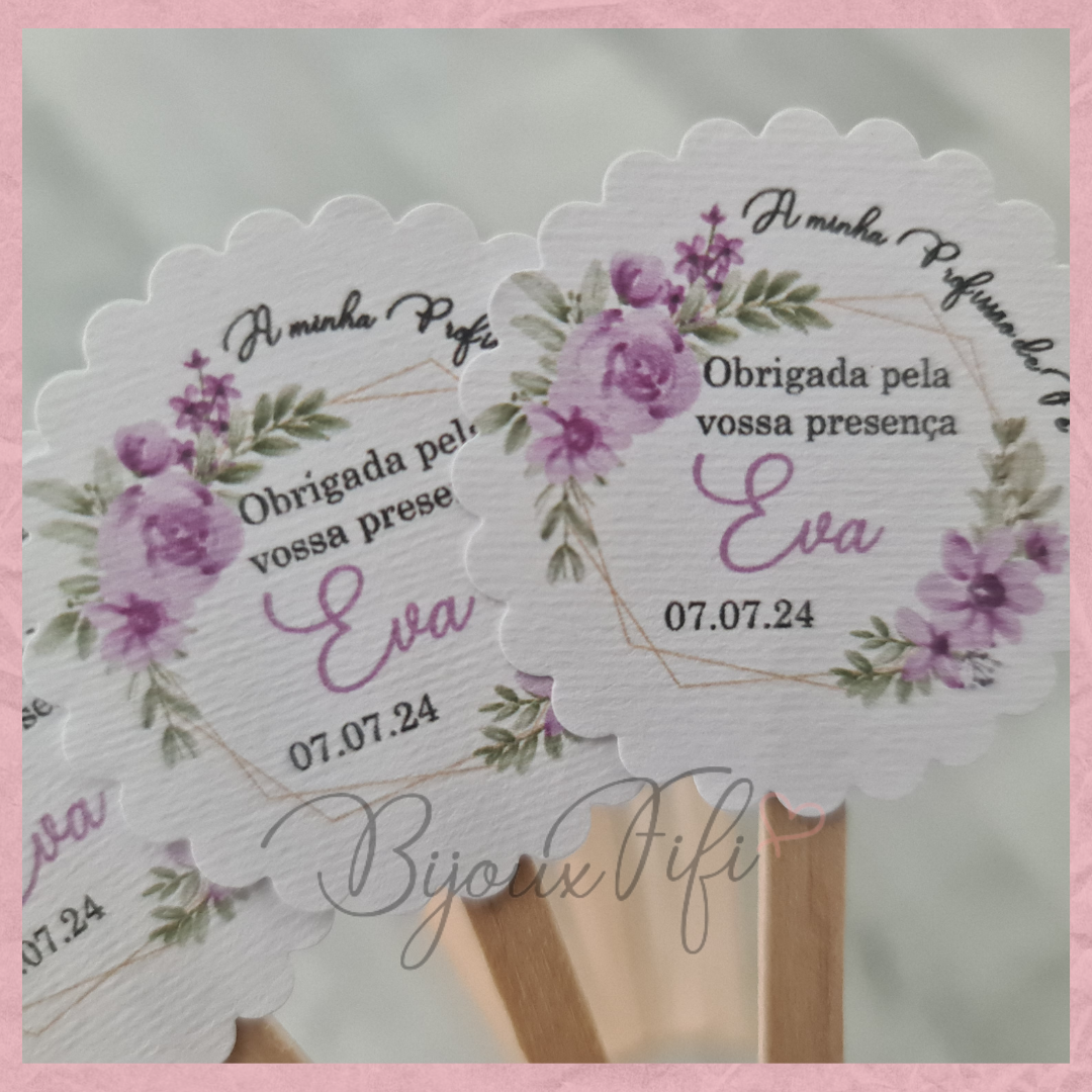 Espeto com etiqueta "Lilac Garden"