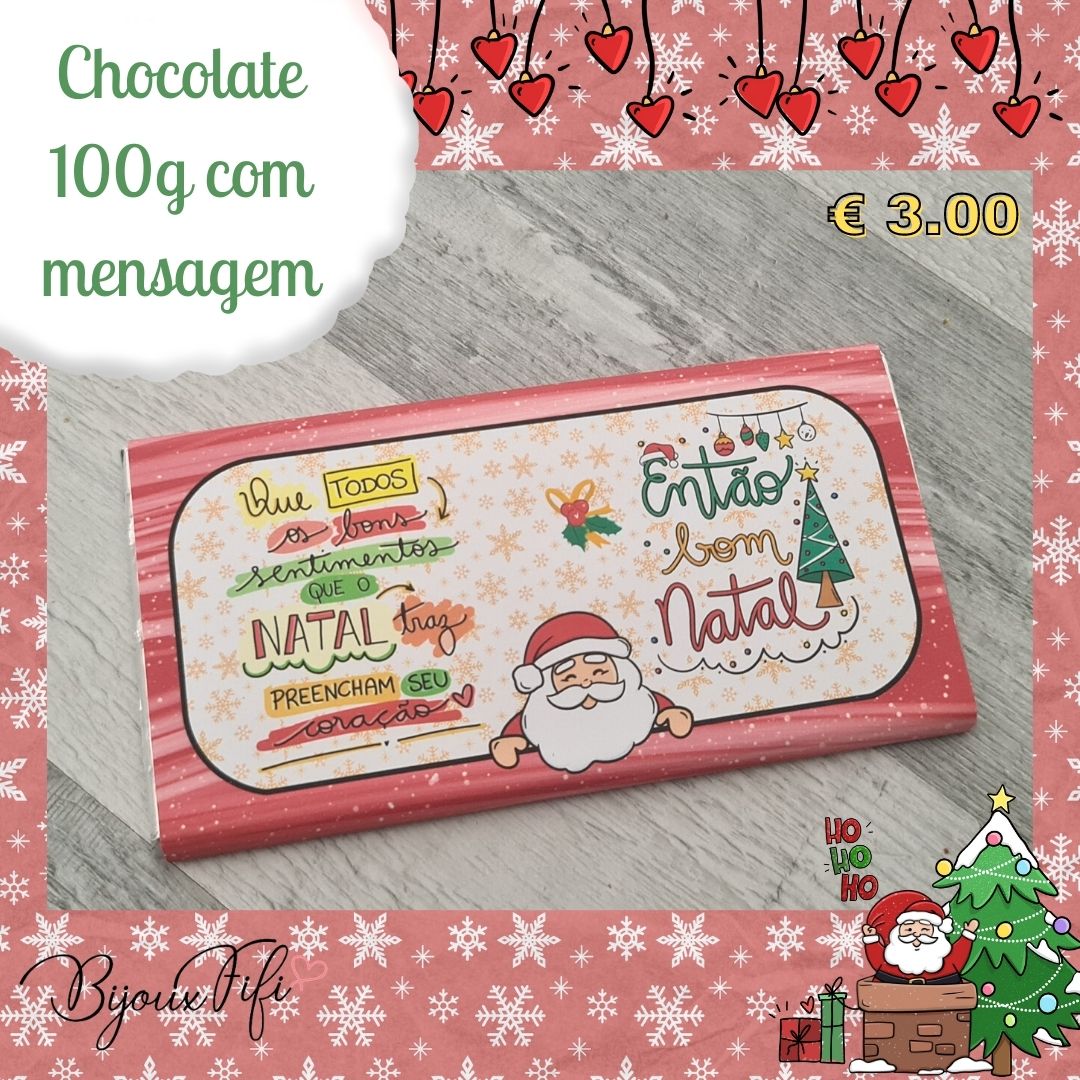 Chocolate 100g com mensagem - Bijoux Fifi