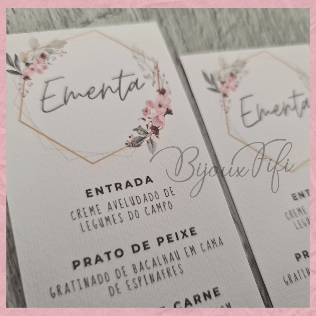 Ementa Floral "Romantic Rose" (+cores) - Bijoux Fifi