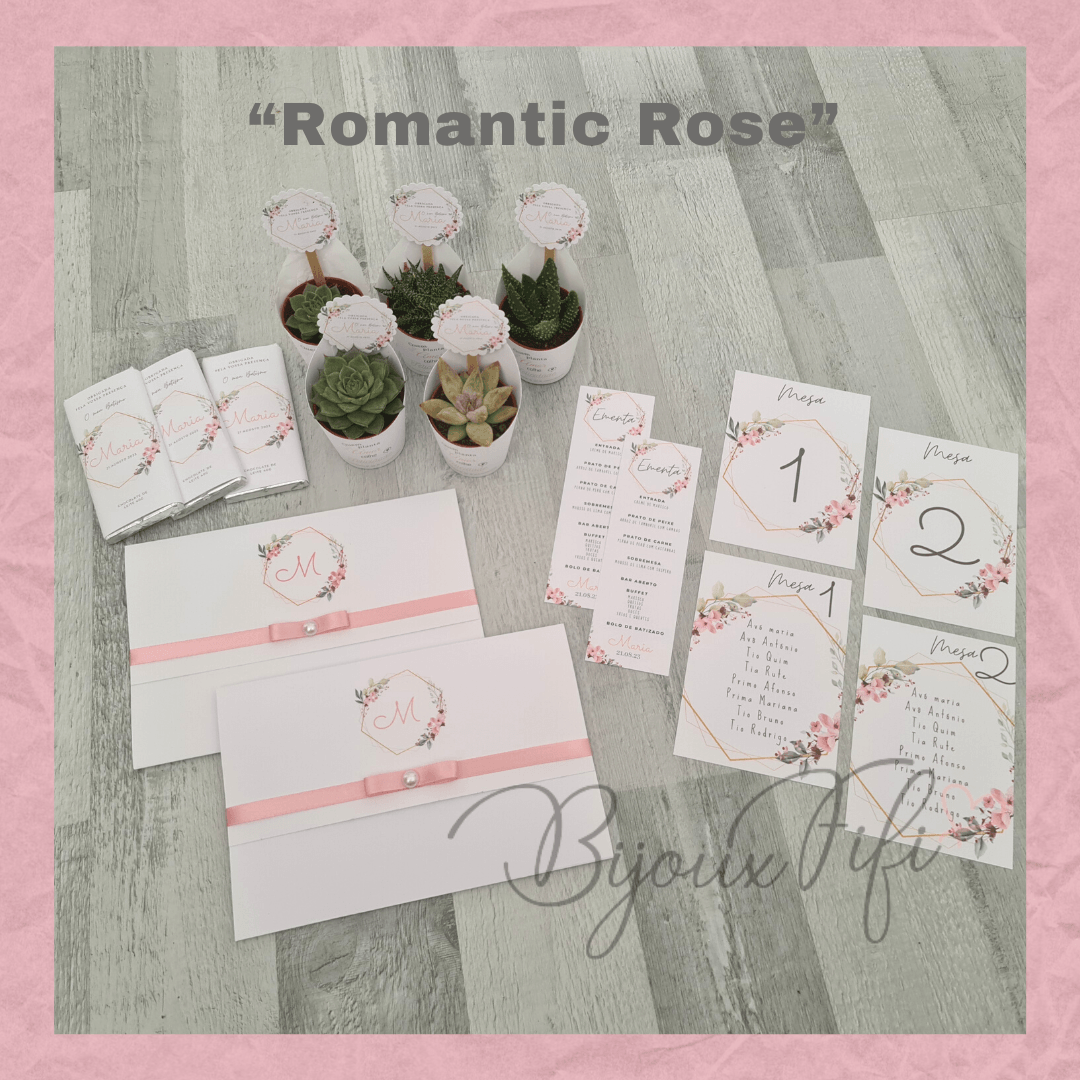 Cartões Seating Plan "Romantic Rose" (+cores) - Bijoux Fifi