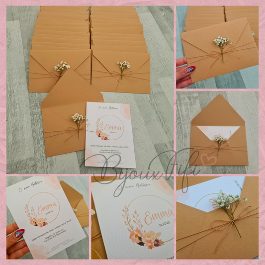 Convite com Envelope "Botanic Garden" - Bijoux Fifi