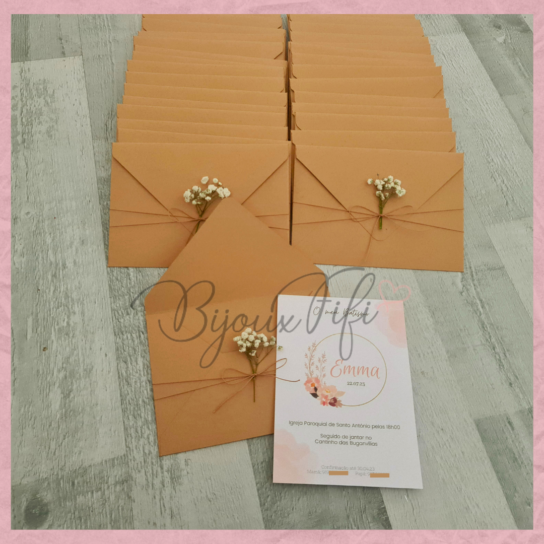 Convite com Envelope "Botanic Garden" - Bijoux Fifi