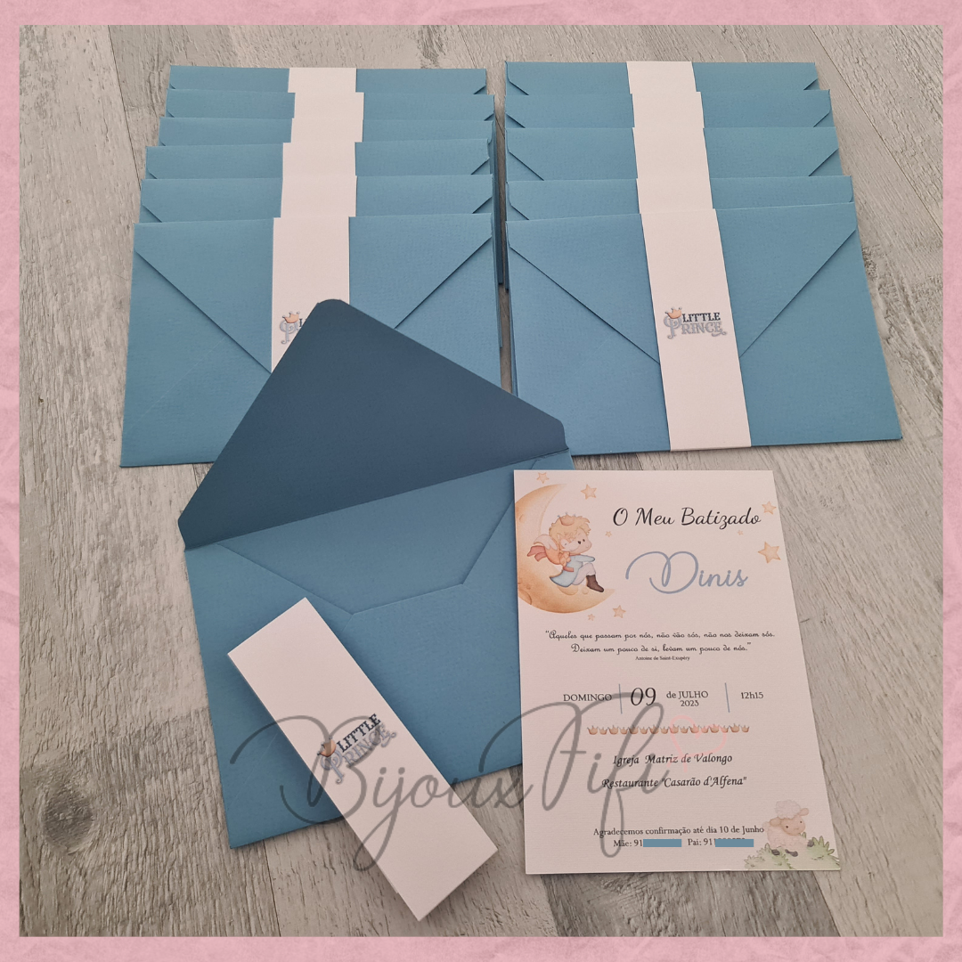 Convite Envelope "Little Prince/Princess" (+cores) - Bijoux Fifi