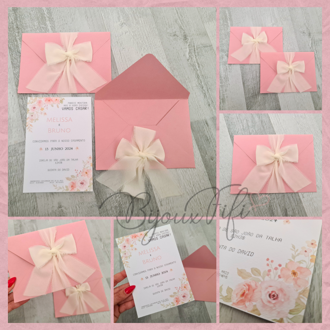 Convite Wedding "Dusty Pink"