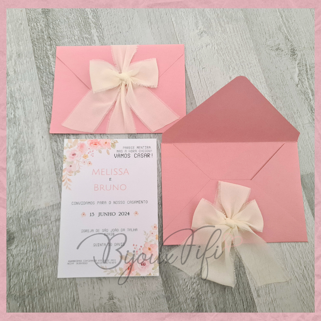 Convite Wedding "Dusty Pink"