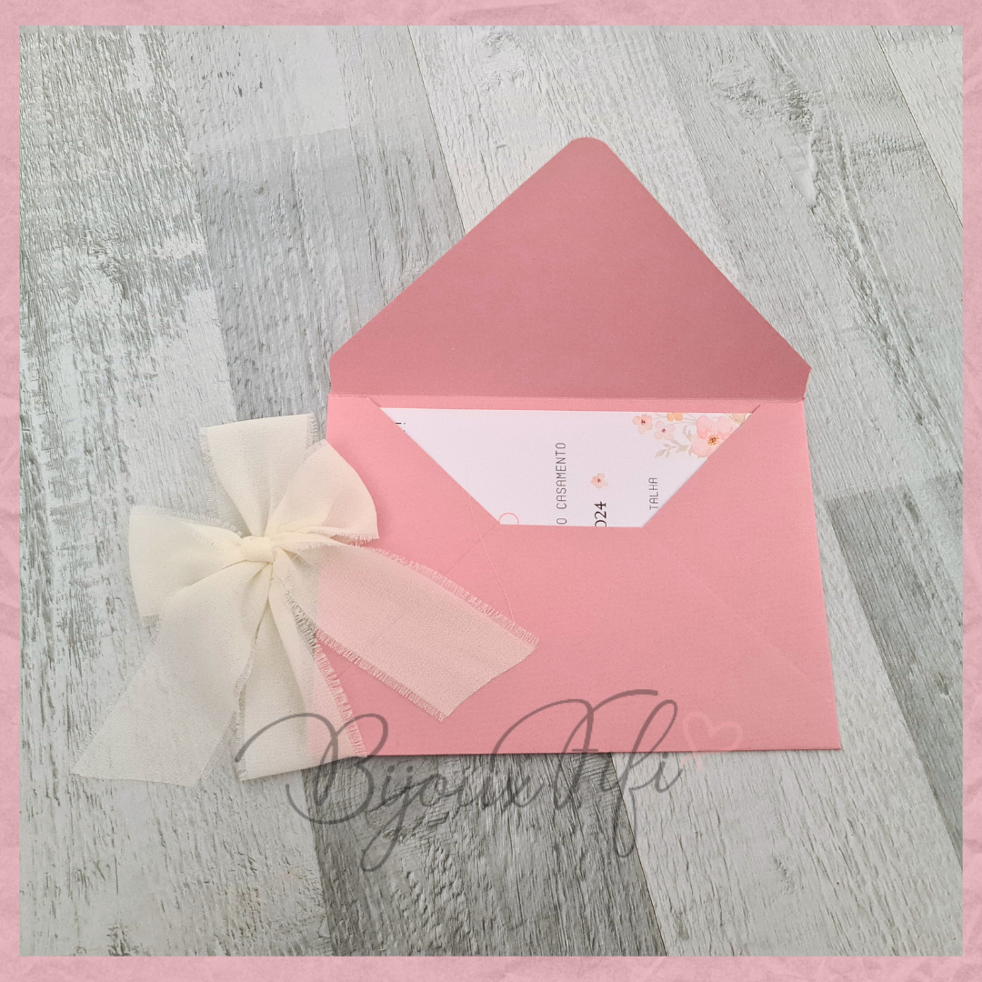 Convite Wedding "Dusty Pink"