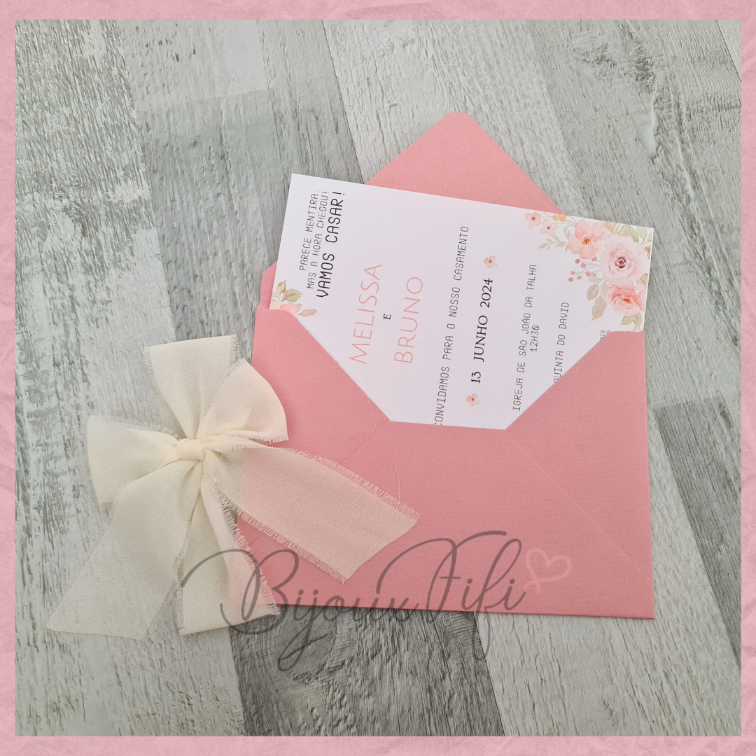 Convite Wedding "Dusty Pink"