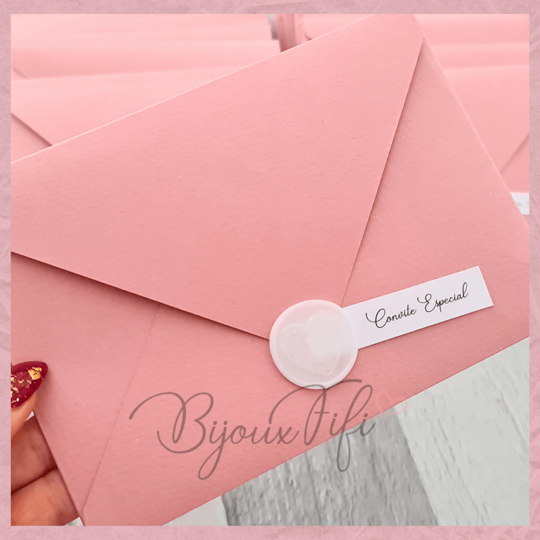 Convite com Envelope/Lacre "Garden" (+cores) - Bijoux Fifi