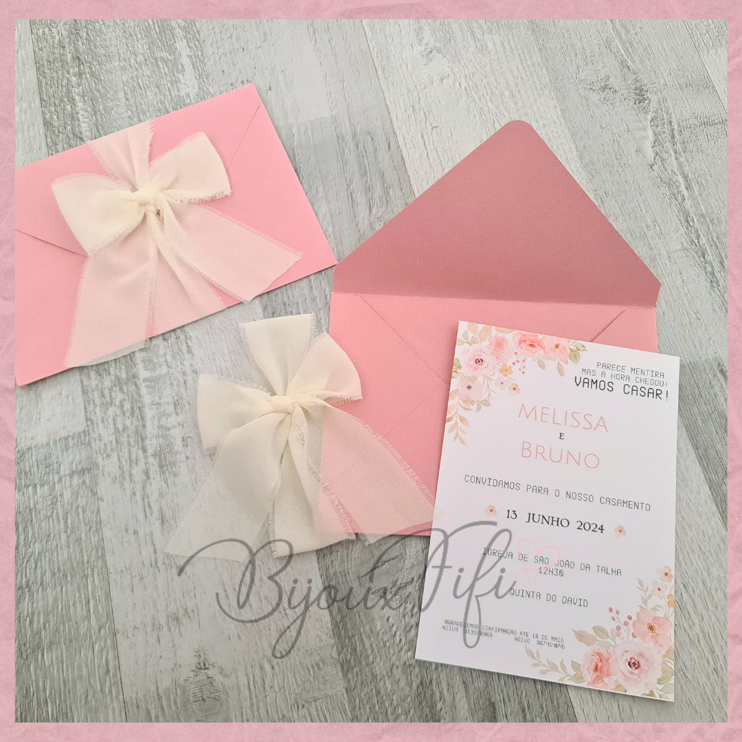 Convite Wedding "Dusty Pink"