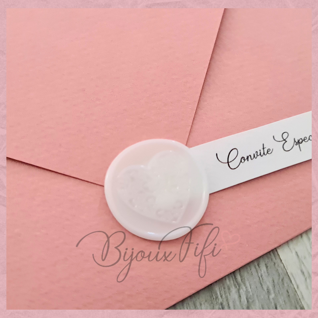 Convite com Envelope/Lacre "Garden" (+cores) - Bijoux Fifi