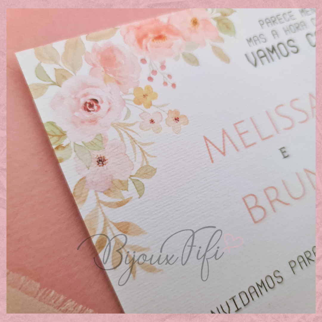 Convite Wedding "Dusty Pink"